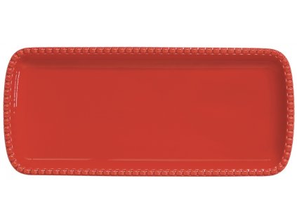 Easy Life - Servírovací obdélníkový talíř Tiffany Red - 36×16 cm