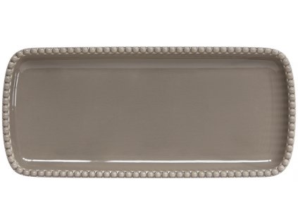 Easy Life - Servírovací obdélníkový talíř Tiffany Dark Grey - 36×16 cm