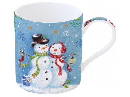 Easy Life - Porcelánový vánoční hrnek With Love At Christmas Snowmen - 350 ml