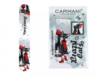 Carmani - Magnetická záložka do knihy, Vánoční kočky II - 3*10 cm