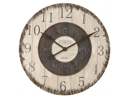 Nástěnné hodiny PARIS 1809 Clayre & Eef 4KL0049 - Ø 80*5 cm / 1*C