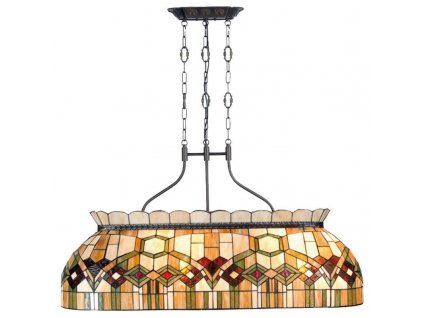 Závěsná lampa nad stůl Tiffany ART DECO Clayre & Eef 5LL-5286 - 115*36*130 cm E27/max 4*60W