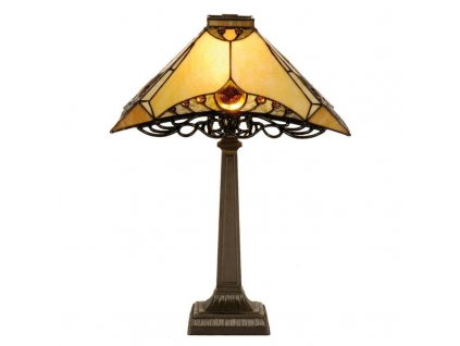 Stolní lampa Tiffany TRIANGLE Clayre & Eef 5LL-5313 - 36*36*50 cm E14/max 1*40W