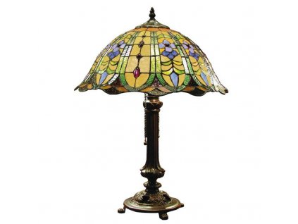 Stolní lampa Tiffany FLOWERS Clayre & Eef 5LL-5317 - Ø 40*53 cm E27/max 2*60W