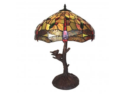 Stolní lampa Tiffany DRAGONFLY Clayre & Eef 5LL-6111 - Ø 41*57 cm E27/max 2*60W