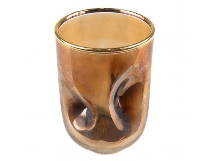 Sklenička na čajovou svíčku Clayre & Eef 6GL4074 - Ø 7*10 cm
