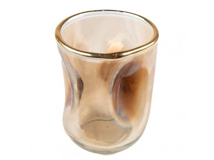 Sklenička na čajovou svíčku Clayre & Eef 6GL4075 - Ø 7*10 cm