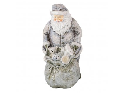 Dekorativní figurka Santy s dárky Clayre & Eef 6PR4729 - 10*7*13 cm