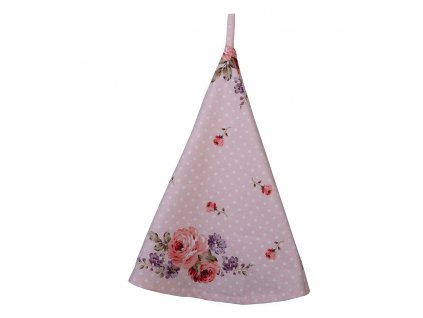 Kuchyňská utěrka DOTTY ROSE Ø 80 cm Clayre & Eef DTR48 - Ø 80 cm