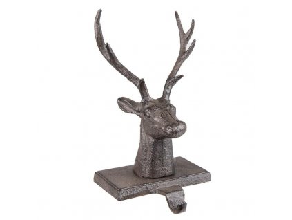 Kovový háček na vánoční punčochu REINDEER Clayre & Eef 6Y5299 - 13x12x24 cm