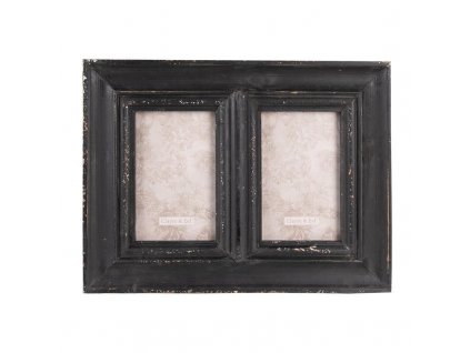 Dřevěný nástěnný rámeček na fotografie Clayre & Eef 2F0949 - 35x2x26 cm / 10x15 cm (2)