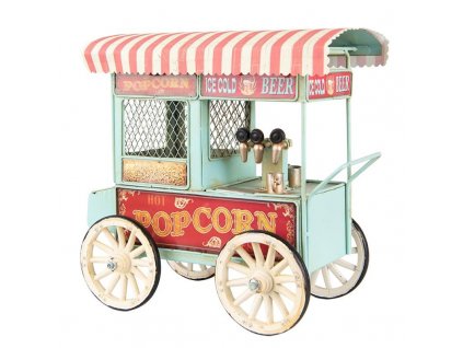 Dekorativní vintage vozík na popcorn Clayre & Eef 6Y4951 - 24x15x24 cm