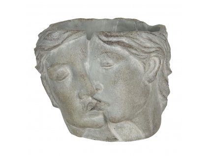 Cementový květináč COUPE Clayre & Eef 6TE0319S - 16*14*13 cm