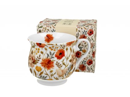 DG - Porcelánový retro hrnek SUMMER FLOWERS v dárkové krabičce - 500 ml