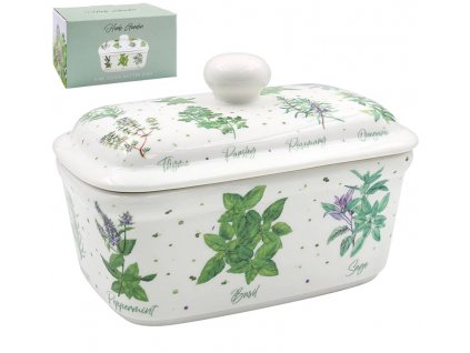 Leonardo - Porcelánová máslenka Herb Garden na 250 g máslo - 17*10*11 cm