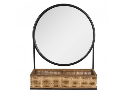 Nástěnné zrcadlo s poličkou Clayre & Eef 62S280 40x12x51 cm