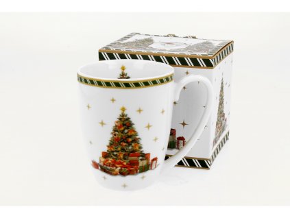 DG - Vánoční porcelánový hrnek CHRISTMAS TREE v dárkovém balení - 350 ml