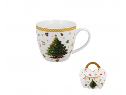 DG - Vánoční porcelánový hrnek CHRISTMAS TREE 2 v přebalu - 460 ml