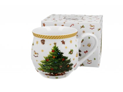 DG - Vánoční hrnek country CHRISTMAS TREE 2 v dárkovém balení - 500 ml