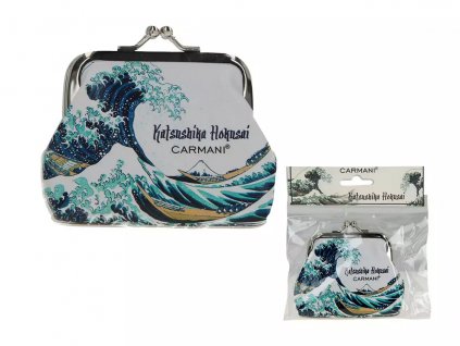 Carmani - Malá peněženka Hatsushika Kokusai, wave - 9 x 7,5 cm