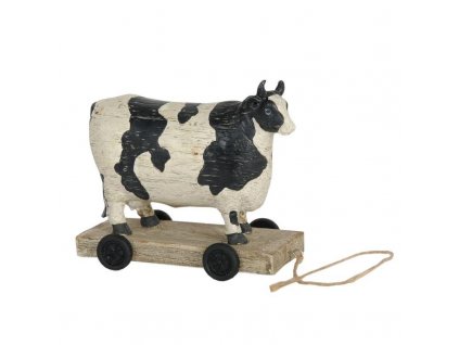 Dekorativní figurka strakaté krávy Clayre & Eef 6PR0035 14*7*12 cm