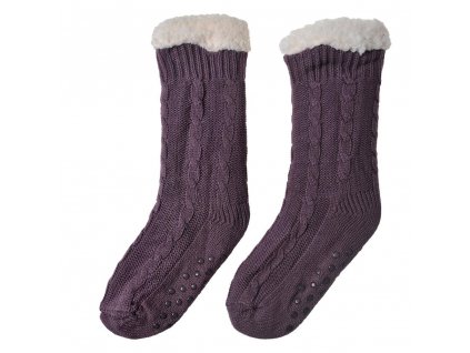 Protiskluzové ponožky PURPLE Clayre & Eef JZSK0022PA jedna velikost