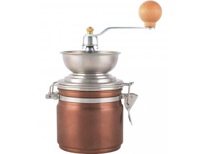 Kitchen Craft - Měděný mlýnek na zrnkovou kávu La Cafetiére - 11,5×11,5×8,5 cm
