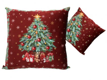 Polštář s výplní/zip - vánoční (CARMANI) dekor č. 13 - 50x50 cm