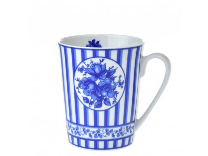 Porcelánový hrnek Sisi modré kanty z Anglie ve vintage stylu - 280 mlPorcelánový hrnek Sisi barevné kanty z Anglie 3 druhy - 280 ml