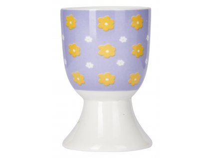 Kitchen Craft - Porcelánový kalíšek na vajíčko Soleada Blue Daisy - 7×4,8 cm