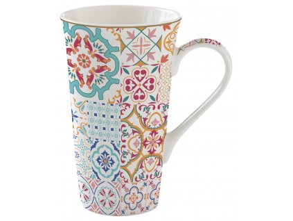 Porcelánový hrnek je dostatečně velký na váš oblíbený čaj. Hrnek s motivem kolekce Siracusa je o objemu 600 ml. Čajový hrnek je zabalen v dárkové krabičce stejného motivu.