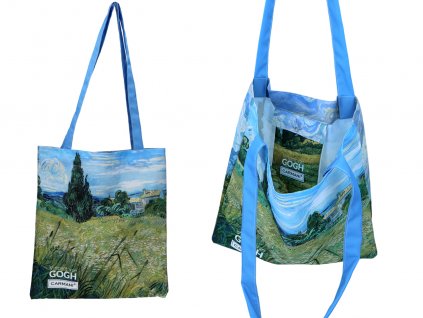 Taška přes rameno - V. van Gogh, Pšeničné pole s cypřiši (CARMANI) - 39x44 cm