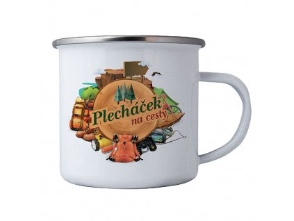 Bohemia Gifts Plechový smaltový hrnek 350 ml na cesty
