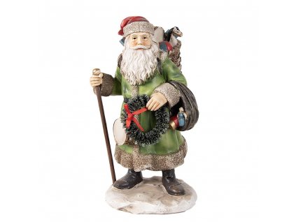 Dekorativní figurka Santa Clause Clayre & Eef 6PR3966 12x10x20 cm
