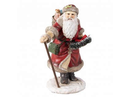 Dekorativní figurka Santa Clause Clayre & Eef 6PR3967 14x12x20 cm