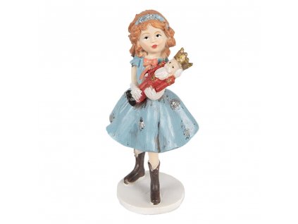 Dekorativní figurka dívenky s Louskáčkem Clayre & Eef 6PR3988 7x6x12 cm