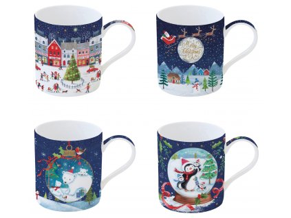 Sada čtyř vánočních hrnků With Love At Christmas, s kterým si užijete kouzelnou vánoční atmosféru, je vhodný pro chvíle strávené v rodinném kruhu. Hrnky jsou v krásné dárkové krabičce je o objemu 350 ml.