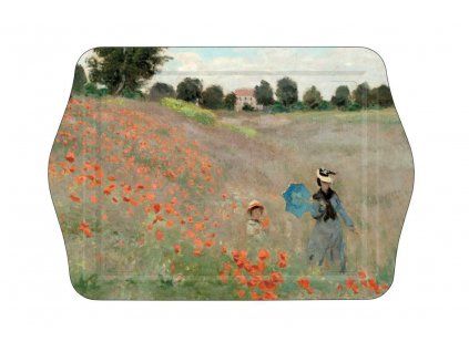 Plu - Melaminový tácek C. Monet Pole s vlčím mákem - 14x21 cm
