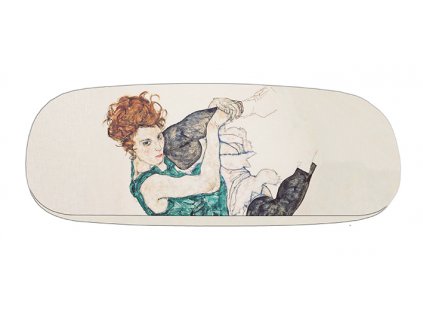 Plu - Pouzdro na brýle s čistícím hadříkem Egon Schiele, Seated Women with Beni Knee - 16x4x6 cm