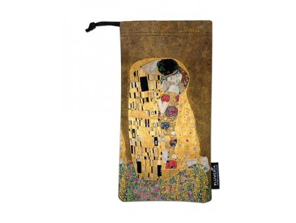 Plu - Látkové pouzdro na brýle nebo mobil Gustav Klimt, The Kiss - 9x18 cm
