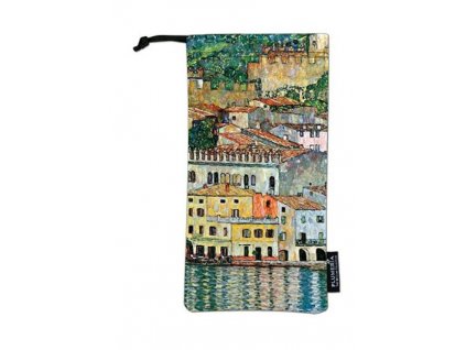 Plu - Látkové pouzdro na brýle nebo mobil Gustav Klimt, Malcesine Lage Garda - 9x18 cm