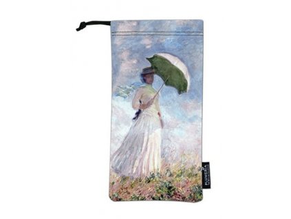 Plu - Látkové pouzdro na brýle nebo mobil C. Monet, Women with Parasol - 9x18 cm