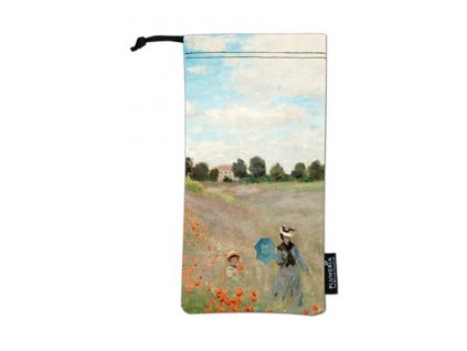 Plu - Látkové pouzdro na brýle nebo mobil C. Monet, Poppies near Argenteuil - 9x18 cm