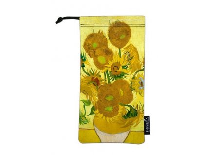 Plu - Látkové pouzdro na brýle nebo mobil V. van Gogh, The Sunflowers - 9x18 cm