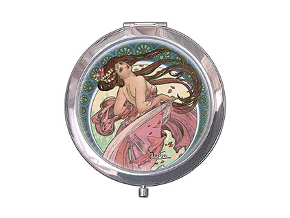 Plu - Kosmetické zrcátko Alfons Mucha, Arts Dance - 7 cm