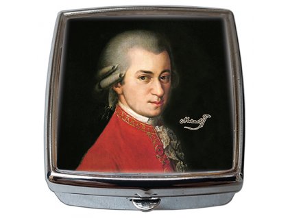 Krabička na tablety lékovka-pilulník se zrcátkemBarbara Krafft, Mozart