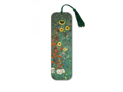 Plu - 3D Záložka do knížky Gustav Klimt, Garden with Sunflowers - 4,8x16 cm