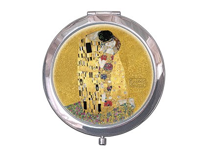 Plu - Kosmetické zrcátko G. Klimt, The Kiss Gold - 7 cm