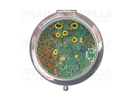 Plu - Kosmetické zrcátko G. Klimt, Garden with Sunflowers - 7 cm