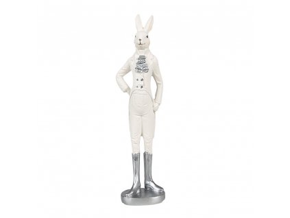Dekorativní figurka králíka Clayre & Eef 6PR4044 5x4x20 cm
